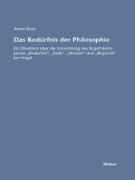 Das Bedürfnis der Philosophie