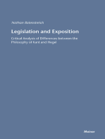 Legislation and Exposition: Critical Analysis of Differences between the Philosophy of Kant and Hegel.