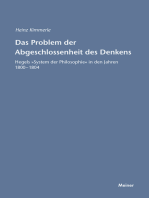 Das Problem der Abgeschlossenheit des Denkens: Hegels "System der Philosophie" in den Jahren 1800–-1804