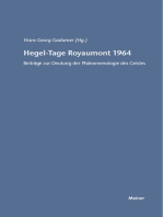 Hegel-Tage Royaumont 1964: Beiträge zur Deutung der Phänomenologie des Geistes
