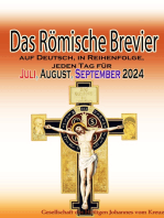 Das Römische Brevier auf Deutsch, in Reihenfolge, jeden Tag für Juli, August, September 2024