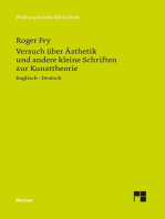 Versuch über Ästhetik und andere kleine Schriften zur Kunsttheorie: Englisch-Deutsch