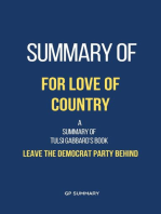 Summary of For Love of Country by Frank Bruni: Leave the Democrat Party Behind
