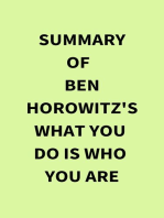 Summary of Ben Horowitz's What You Do Is Who You Are