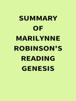 Summary of Marilynne Robinson's Reading Genesis