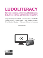 Ludoliteracy: Informe sobre la alfabetización mediática en el juego digital. Experiencias en Europa