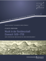 Musik in der Residenzstadt Eisenach 1650–1750: Eine posthume Drucklegung seiner Doktorarbeit  zur Eisenacher Musikgeschichte