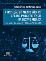 A Proteção do Agente Público Gestor para Eficiência da Gestão Pública: uma análise dos artigos 22 e 28 da Lei nº 13.655/2018