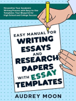 Easy Manual for Writing Essays and Research Papers with Essay Templates: Essay Writing Study Guide