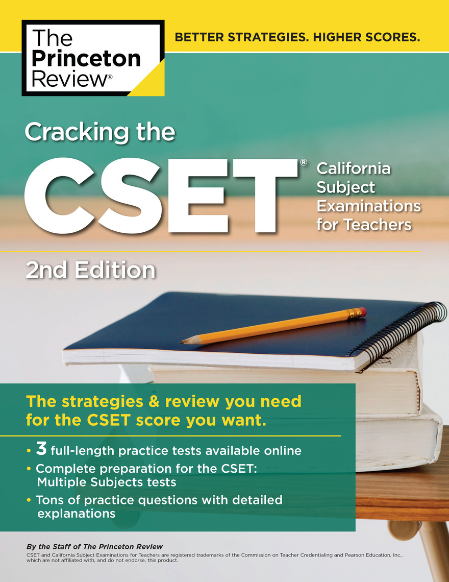 Cracking the CSET (California Subject Examinations for Teachers), 2nd ...