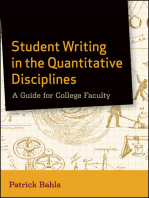 Student Writing in the Quantitative Disciplines: A Guide for College Faculty