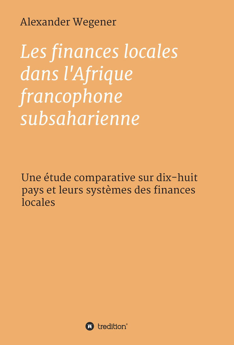 Les finances locales dans l'Afrique francophone subsaharienne de ...