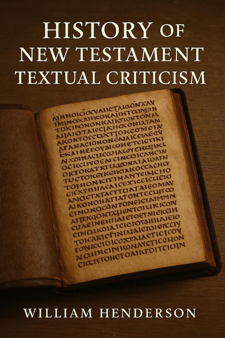 History of New Testament Textual Criticism by William Henderson (Ebook ...
