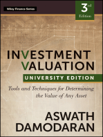 Investment Valuation: Tools and Techniques for Determining the Value of any Asset, University Edition