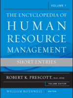 The Encyclopedia of Human Resource Management, Volume 1: Short Entries