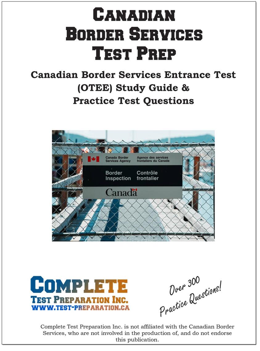 Canadian Border Services Test Prep by Complete Test Preparation Inc ...