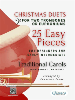Christmas Duets for Two Trombones or Euphoniums (bass clef) - 25 Easy Pieces for Beginners and Early Intermediate