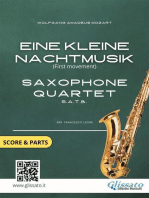 Saxophone Quartet - Allegro from "Eine Kleine Nachtmusik" score & parts