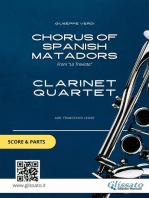 Clarinet Quartet "Chorus of Spanish Matadors" score & parts: from "La Traviata"