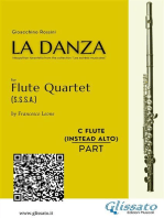 Flute 4 (instead Alto Flute in G) part of "La Danza" tarantella by Rossini for Flute Quartet