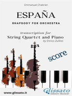 España - String Quartet and Piano (score): rhapsody for orchestra