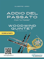 Woodwind Quintet Sheet Music "Addio del Passato" score & parts: from "La Traviata"
