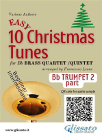Bb Trumpet 2 part of "10 Easy Christmas Tunes" for brass quartet/quintet