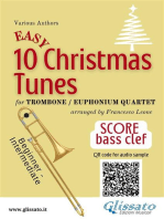 Trombone quartet score of "10 Easy Christmas Tunes"