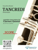 Score of "Tancredi" for Clarinet Quintet: Overture