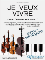 Je veux vivre - Solo, Strings and optional Harp or Piano (score & parts): from "Romeo and Juliet"